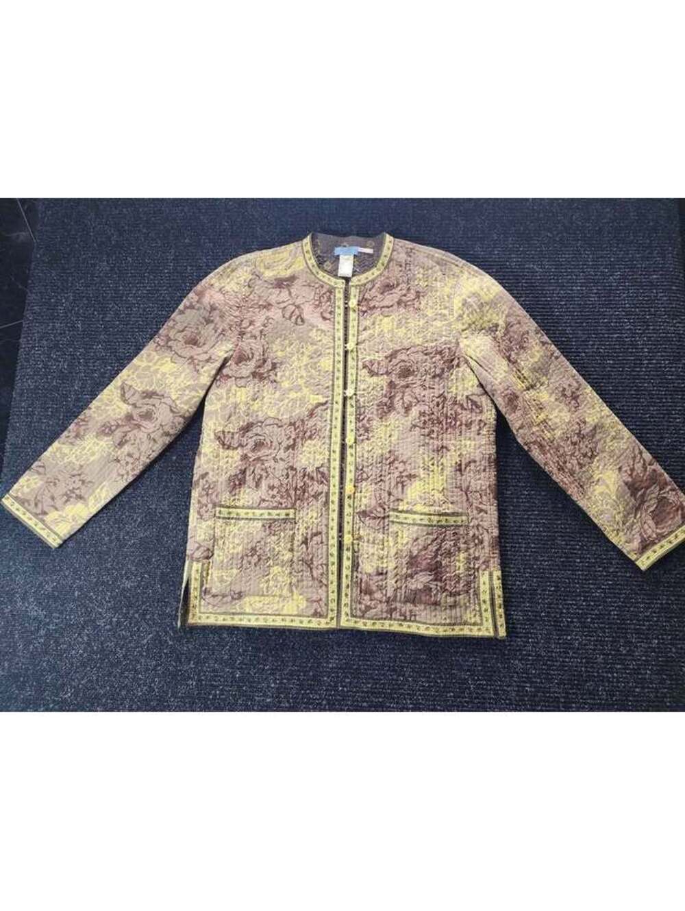 Provence Quilted Floral Jacket Size M Reversable